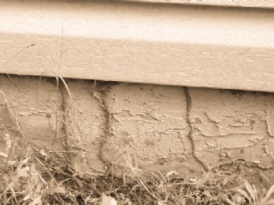 termites-tubing-up-exterior-foundation